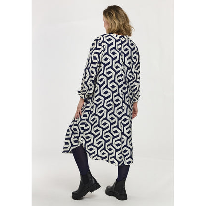 Gozzip Woman GValdis Dress Dress Blue offwhite print