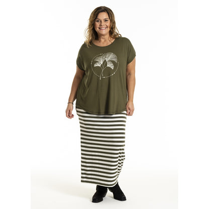 Gozzip Woman Gitte T-shirt with print T-Shirt Olive