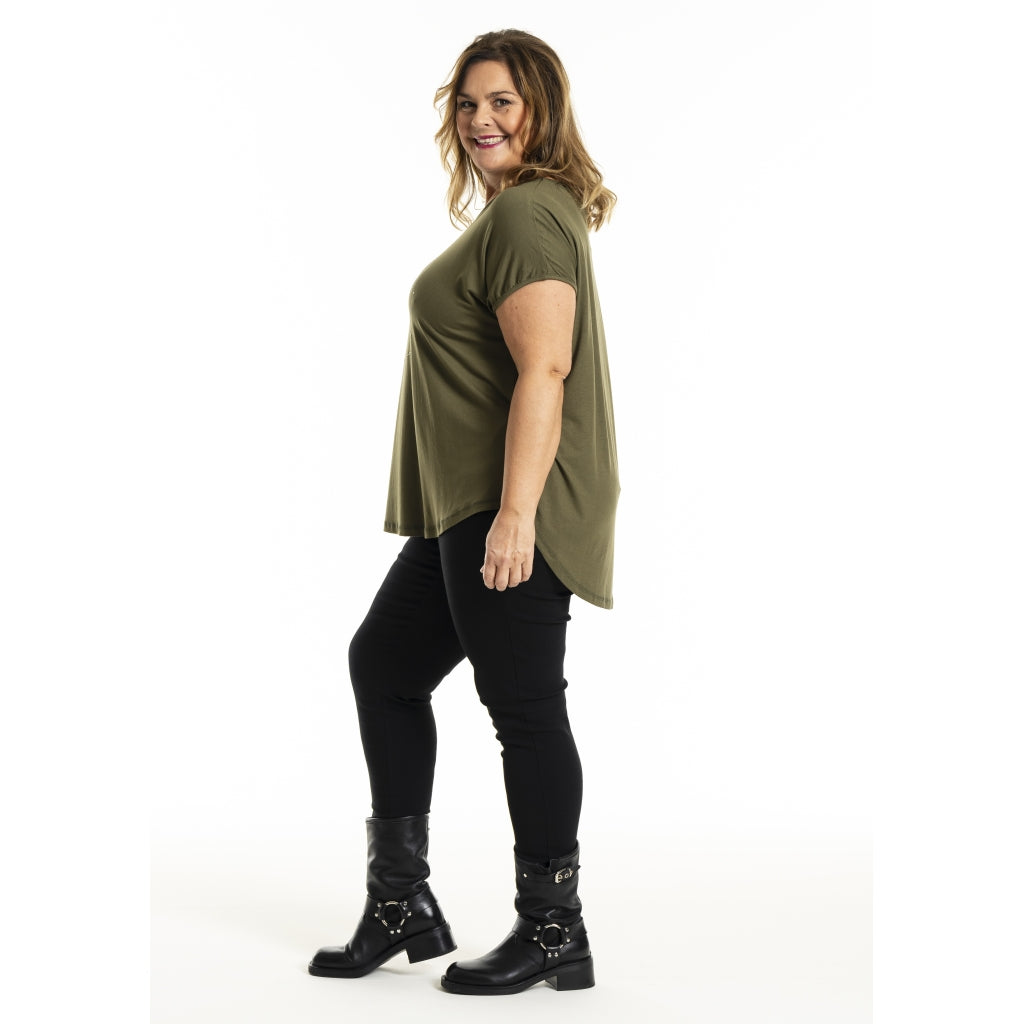 Gozzip Woman Gitte T-shirt with print T-Shirt Olive