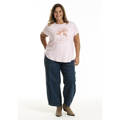 Gozzip Woman Gitte T-shirt with print T-Shirt Rose