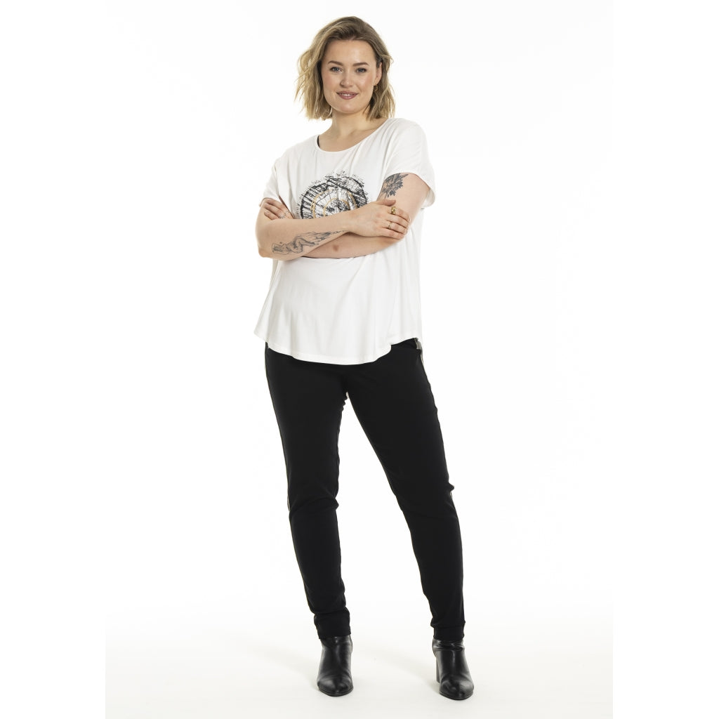 Gozzip Woman Gitte T-shirt with print T-Shirt White