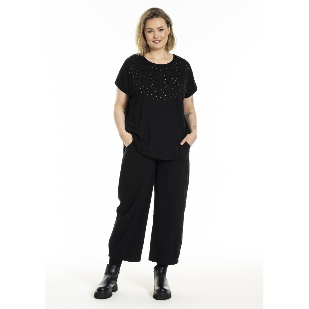 Gozzip Woman Gitte T-shirt with print T-Shirt Black