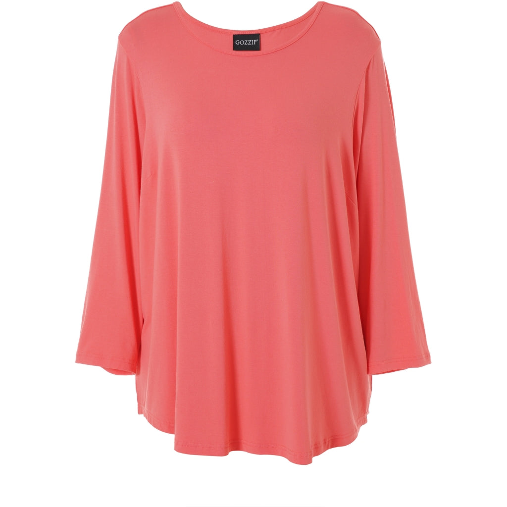 Gozzip Woman Gitte t-shirt with long sleeves T-Shirt Coral