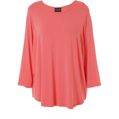 Gozzip Woman Gitte t-shirt with long sleeves T-Shirt Coral