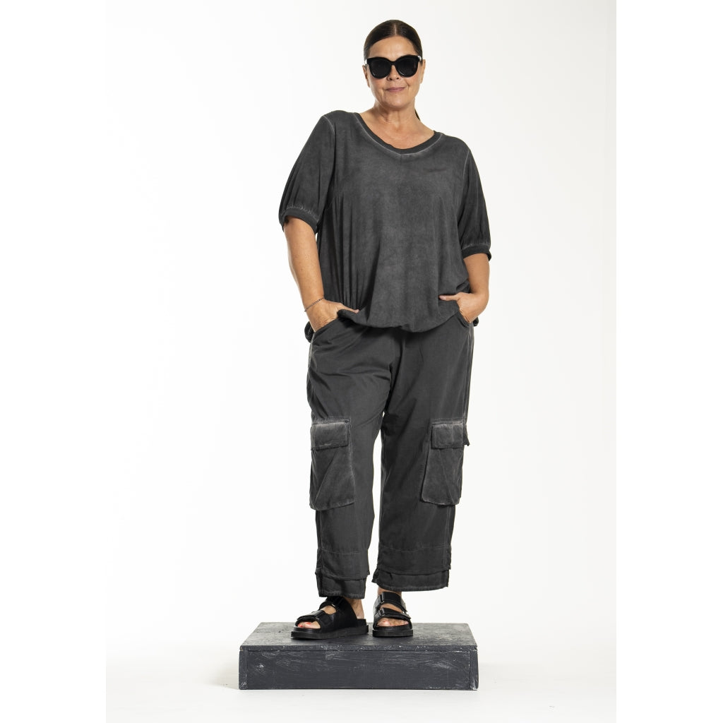 Gozzip Woman Glena Blouse Blouse Washed black