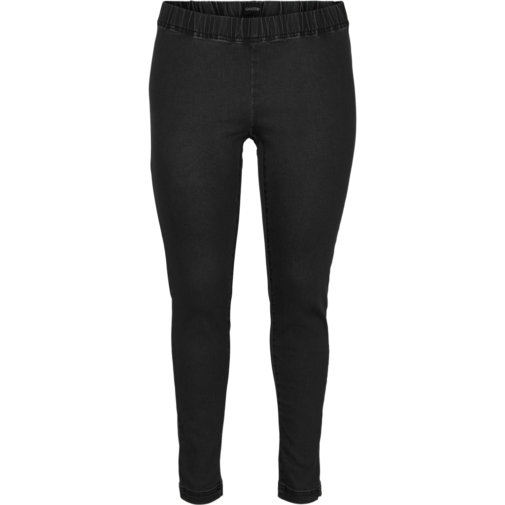 Gozzip Woman Maya Denim Leggings Leggings Black denim