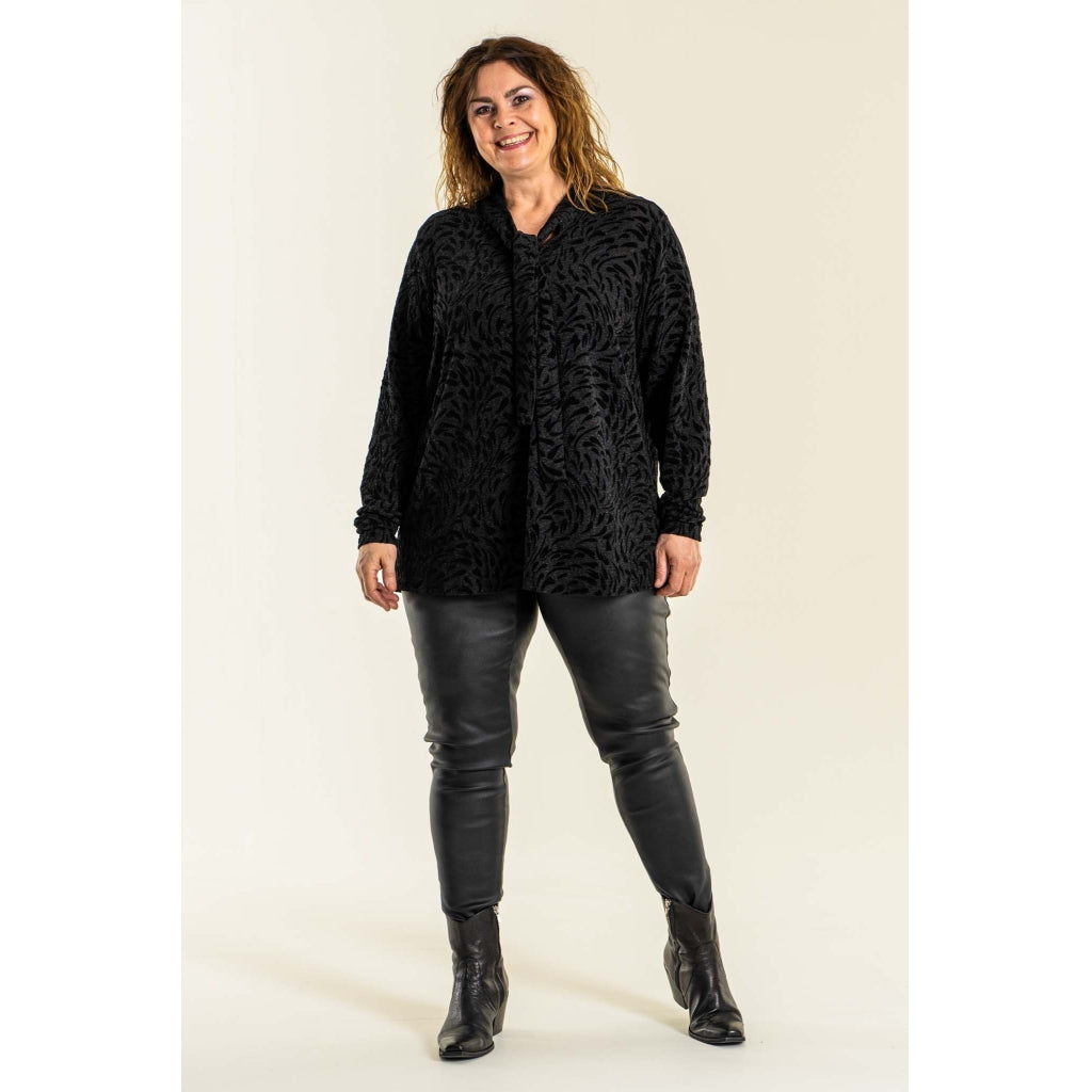 Gozzip Woman Monika Coated Leggings - FLERE FARVER Coated Leggings Black