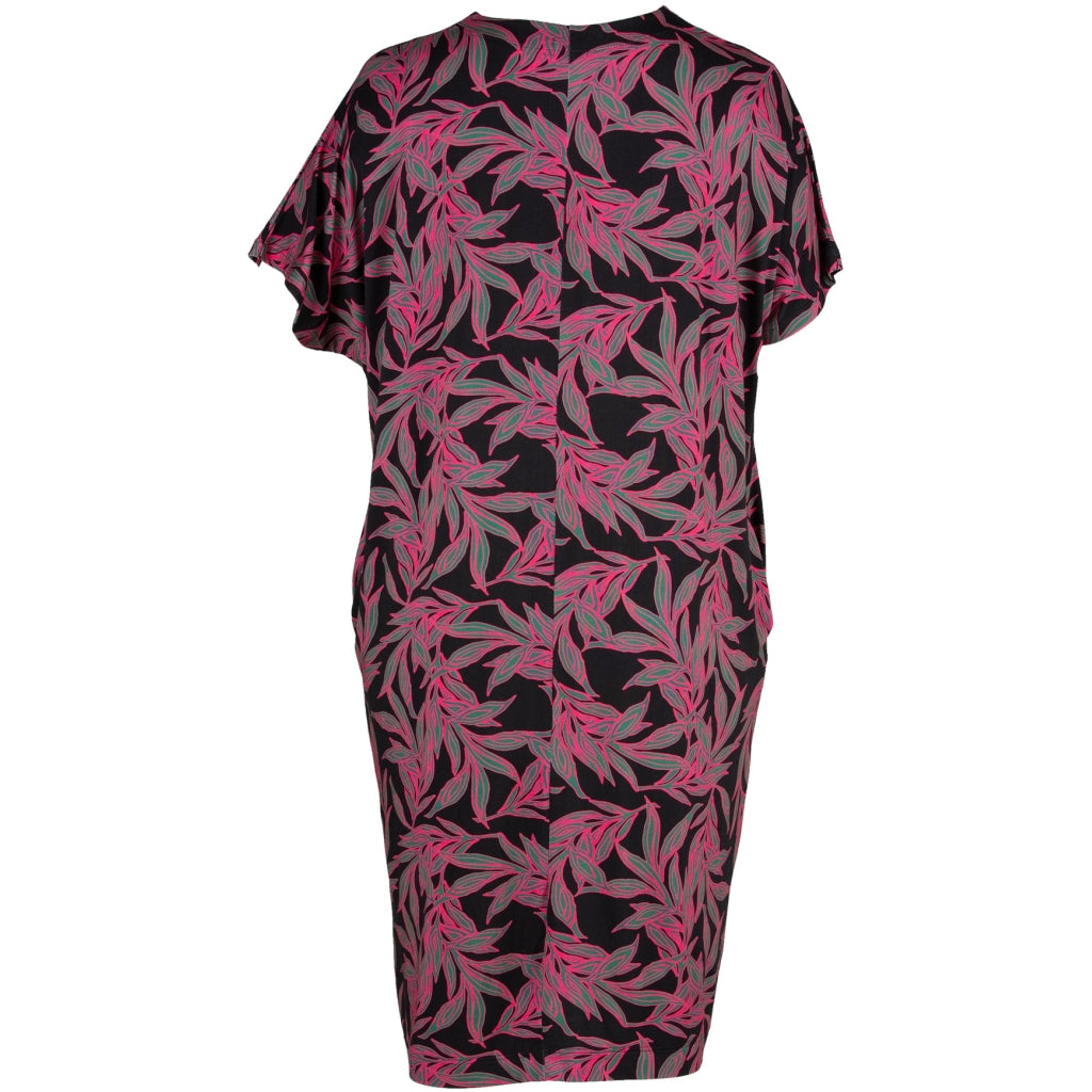 Gozzip Woman Pil Oversize Dress Oversize Dress Black with print