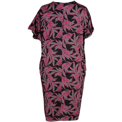 Gozzip Woman Pil Oversize Dress Oversize Dress Black with print